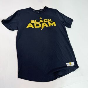 Under Armour T-Shirt Mens Small Black Short Sleeve Crew Neck DC Black Adam